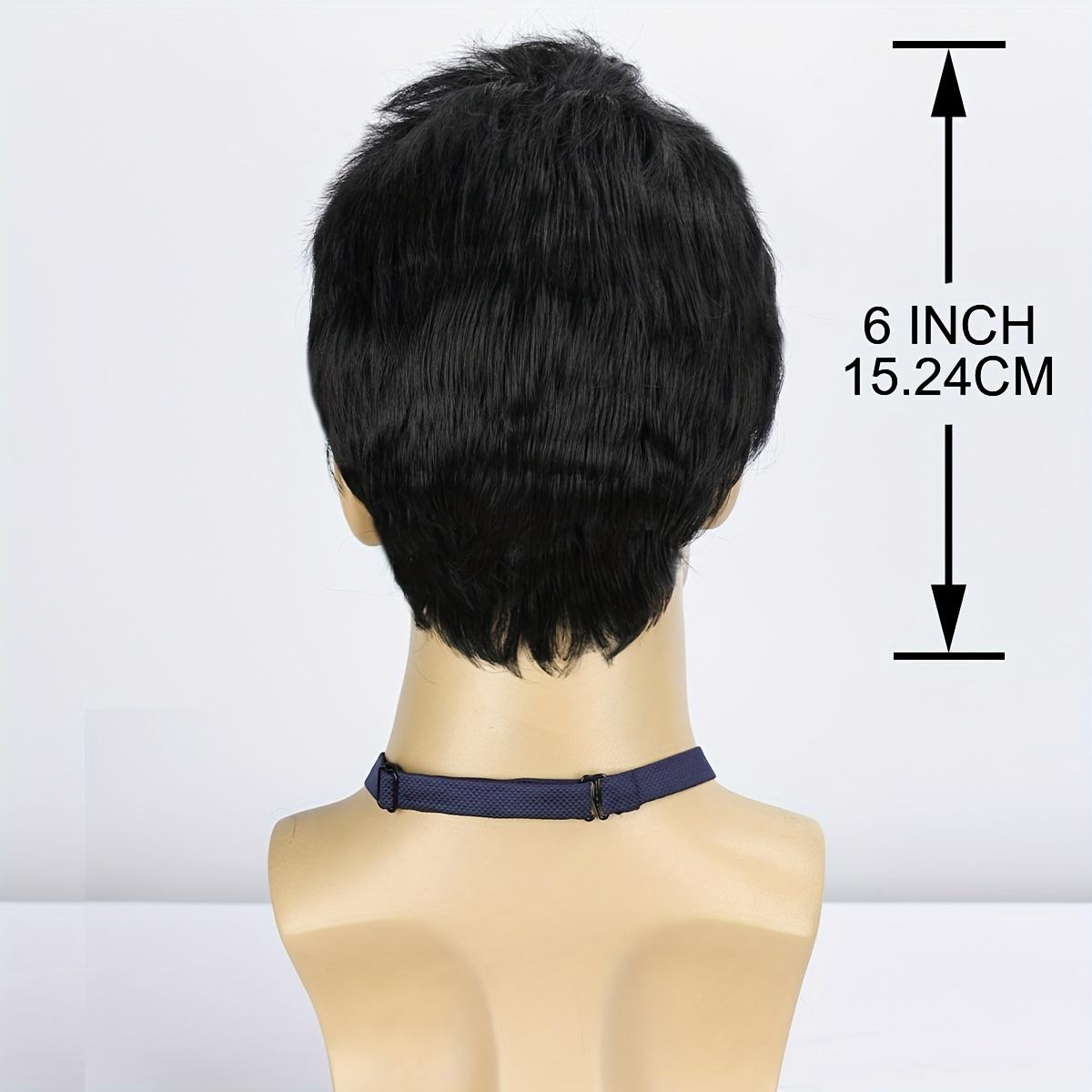 6 Inch Looking Men Short Hair Wigs Handsome Male Daily Costume Wigs Synthetic Fiber Wigs Hair Replacement Wigs