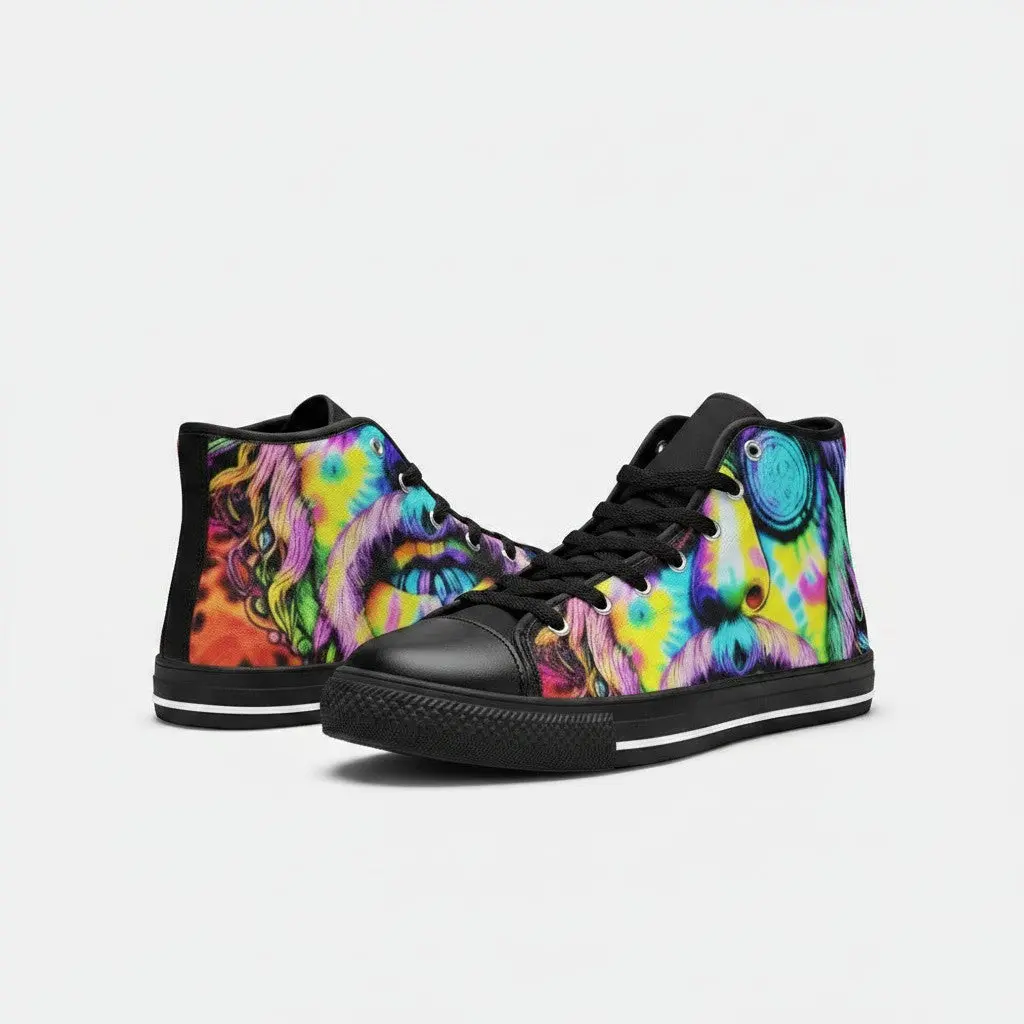 MEN'S Tie Dye Art Custom Sneakers | Freaky Shoes®