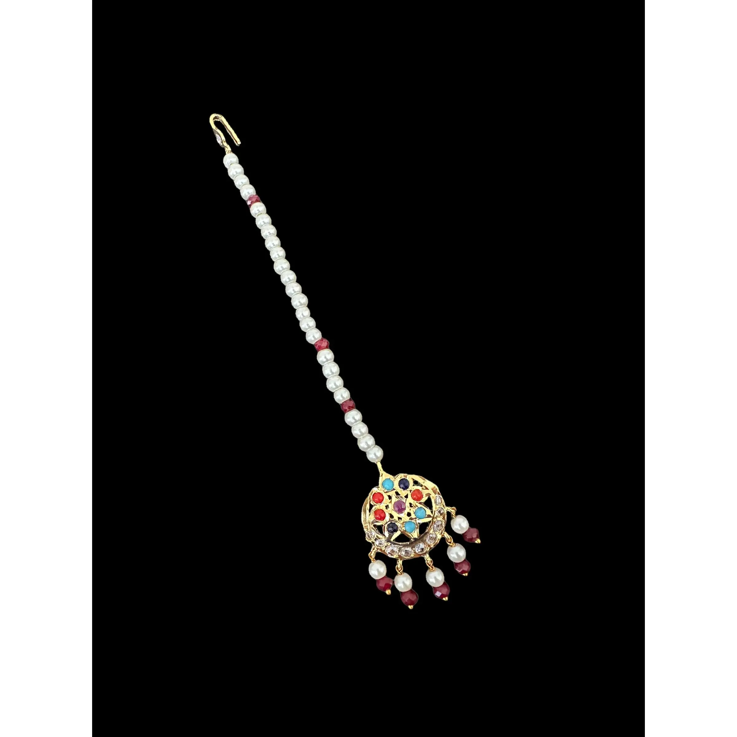 DJTK219 Gold plated small sized tika- multicolor  (READY TO SHIP)