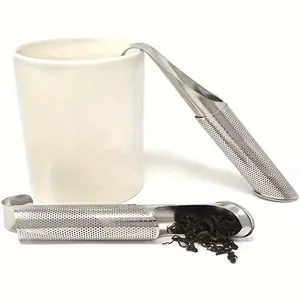 1pc Stainless Steel Tea Strainer Wand, Stainless Steel Tea Infuser, Long-Handle Tea Filter Stainless Steel Tea Diffuser For Loose Tea, Rose, Coffee, Spices