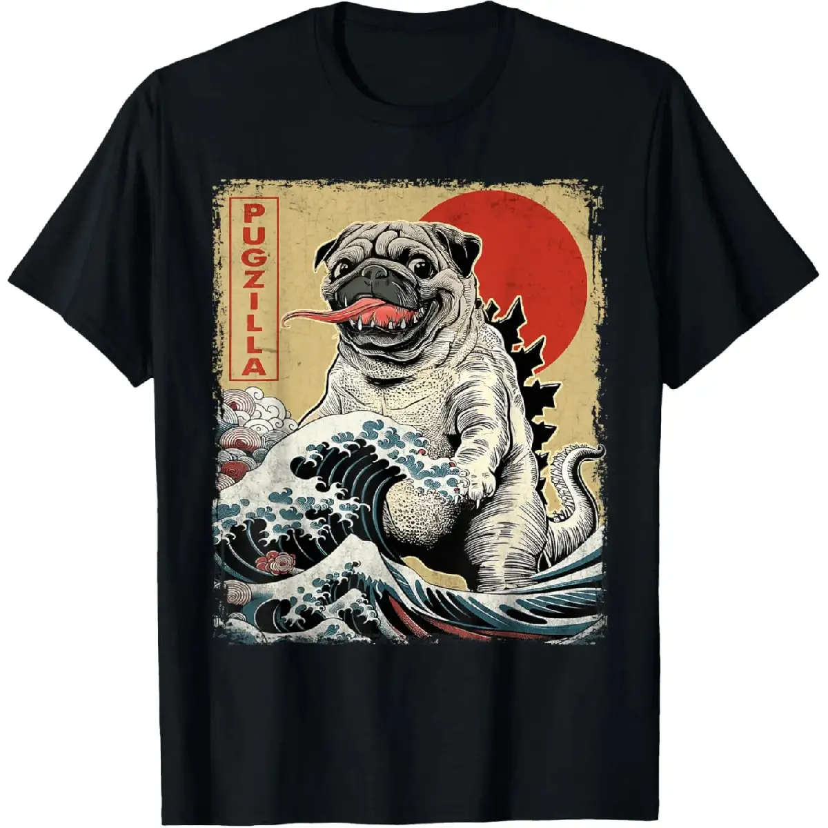 Funny Pugzilla Pug Lover Graphic Tee – Cute Dog Owner Humor T-Shirt, Unisex Short Sleeve Crewneck Shirt
