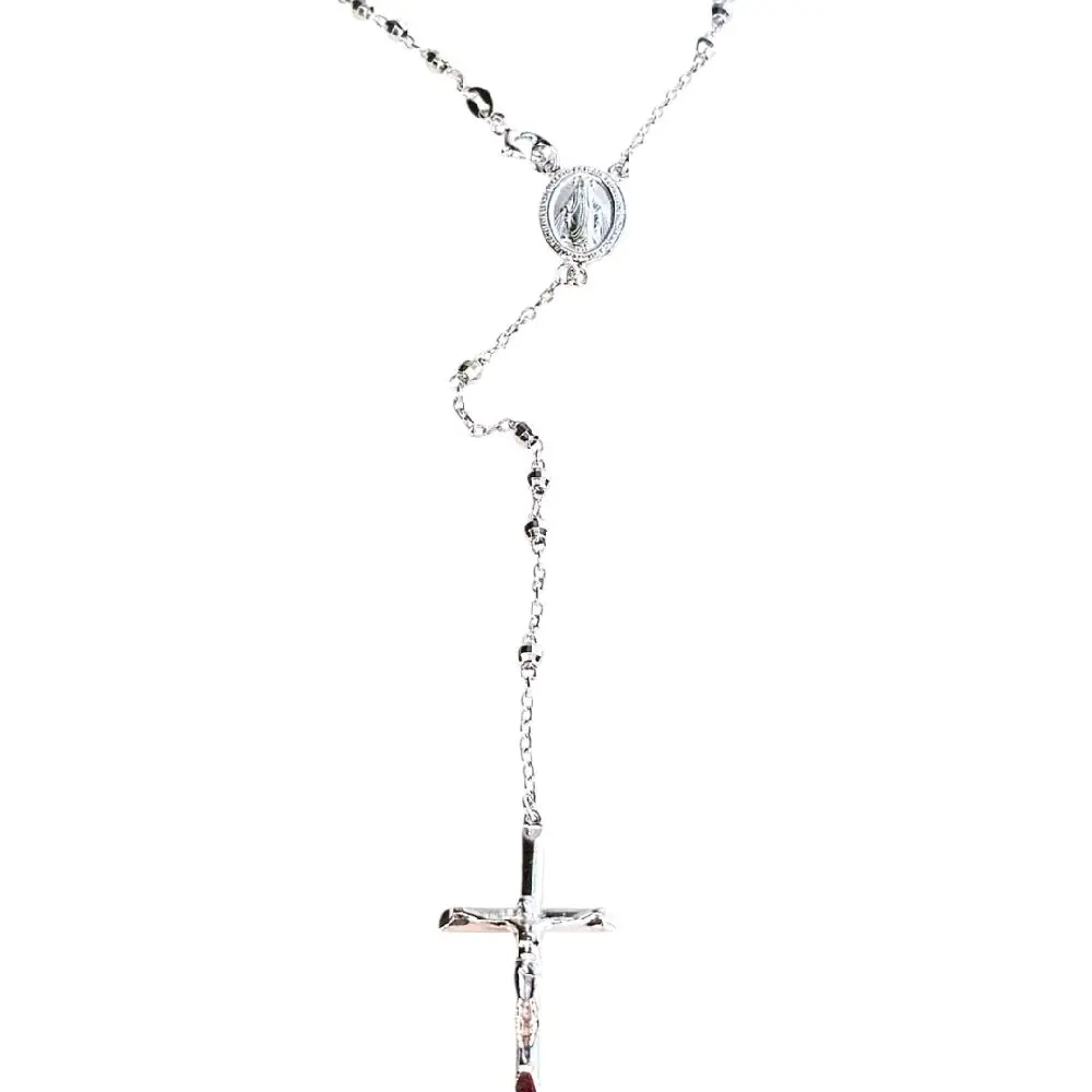 Rosary Necklace 925 Sterling Silver