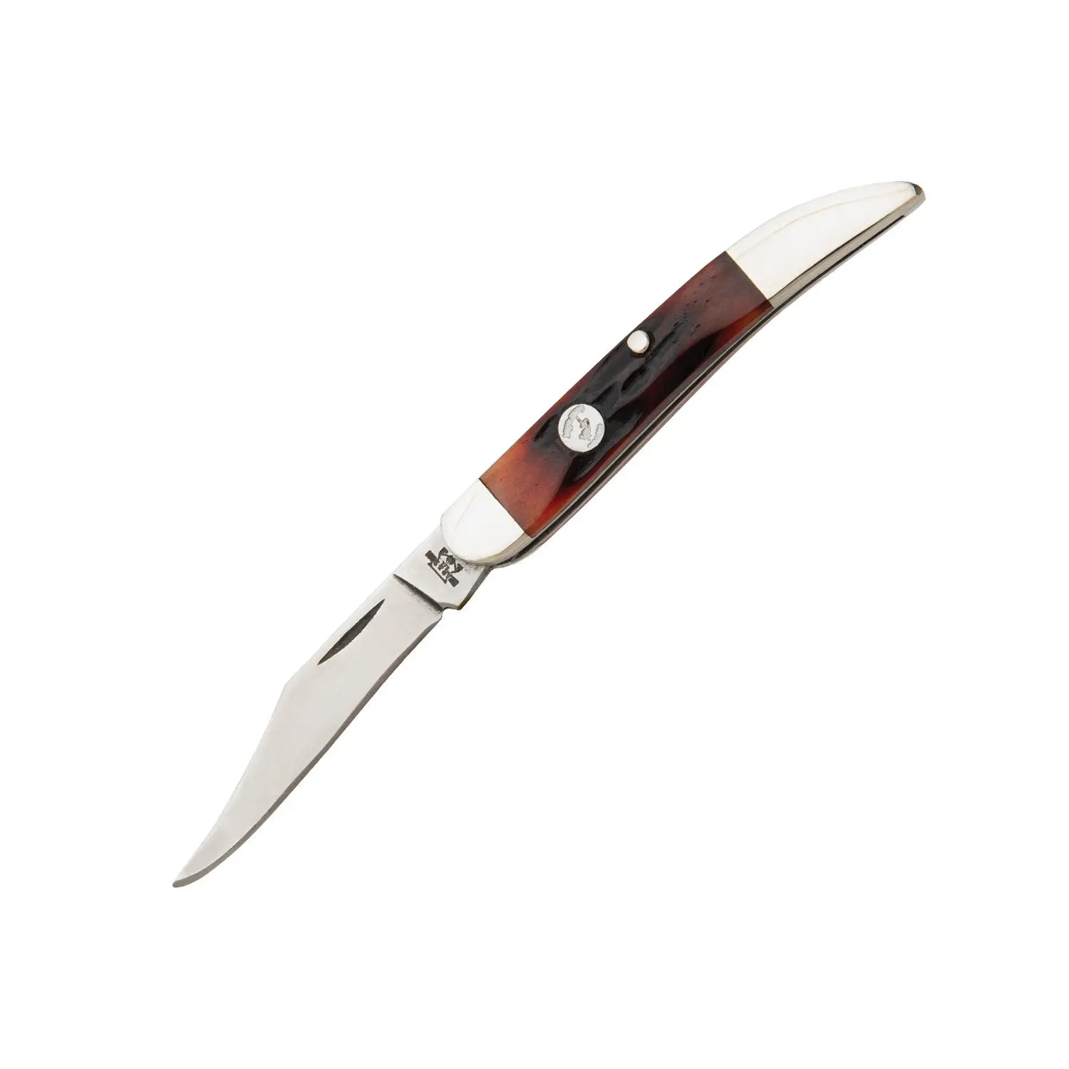 Bear & Son CRSB1931 Little Toothpick Folding Pocket Knife With Red Stag Bone Handle