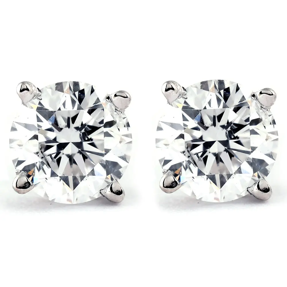 Platinum 1/2ct Diamond Studs Screw Back Lab Grown Platinum 1/2ct Diamond Studs Screw Back Lab Grown