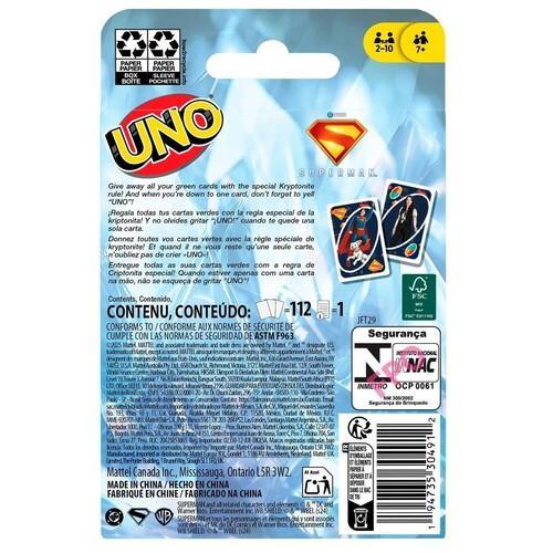 Mattel Games - UNO: Superman  [COLLECTIBLES] Card Game, Table Top Game