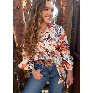 The Rodeo Canvas Button-Up Blouse