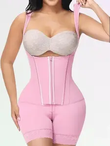 CZXMY Fajas Colombians Shapewear for Women Tummy Control Bodysuit with Zipper Closure & Open Bust Design for Daily Wear & Postpartum Recovery Compression Smooth Soft Womenswear Adjustable Buckle Curvy Curvy Fabric Shaper Shaper Shaper Breathable Hip Day