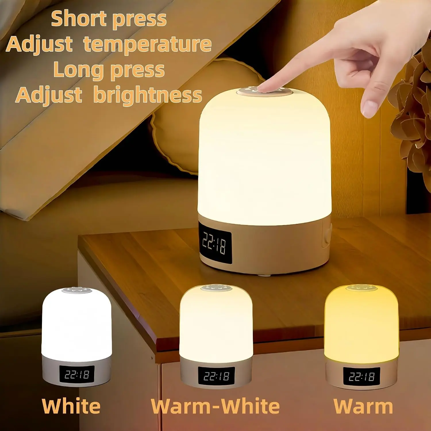 Rechargeable Touch Sensor Night Light with Adjustable Brightness - Ideal for Halloween Decoration, Travel Use
