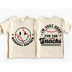 Baseball Bro Sis Toddler Shirt, Just Here For The Snacks Tees, Baseball Brother Sister Matching T-shirt, Toddler Baseball Fan Gift, Snacks Lover Tee