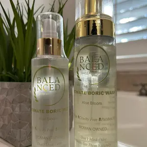 Balanced All Natural pH Balancing Boric Acid & Aloe Vera Based Foam Wash & Intimate Odor Neutralizing Deodorant Aloe Bloom