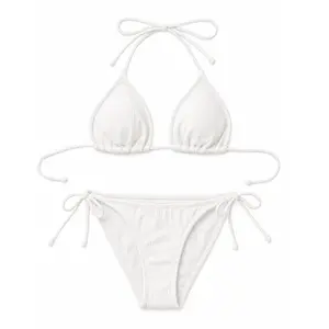 White Ribbed 2-Piece Bikini Set