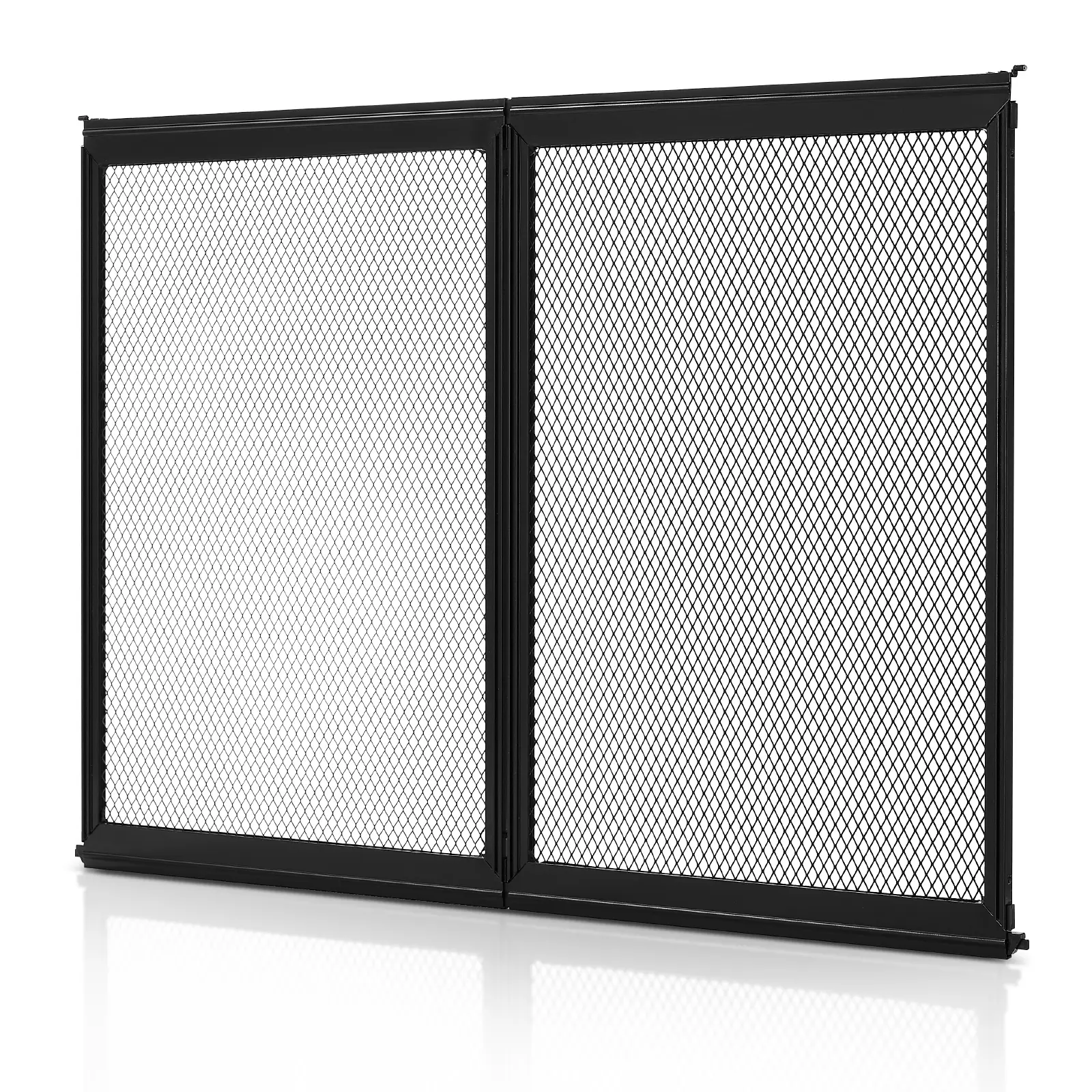 VEVOR Aluminum Alloy RV Screen Door Protector, 26.5x20 in Screen Hardware, Easy Install Reinforced Frame Mesh Protector, Breathable, Quick Disassemble, Black Camper Entry Pet Guard