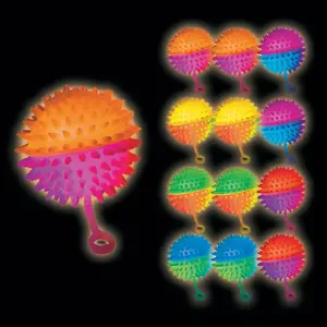 3” Light-Up Two-Tone Stretchy Vinyl YoYos - 12 Pc.