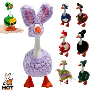 7 inch Desk Goose Outfits Valentine Heart Goose Outfit Mini Porch Goose Clothes Costume Yard Silly Lawn Duck Shirt for School Holder Holiday Decor