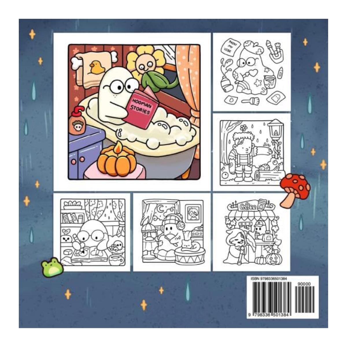 Little Spooky Coloring Book Cute Creepy Cozy Hygge Relaxation Art - Paperback