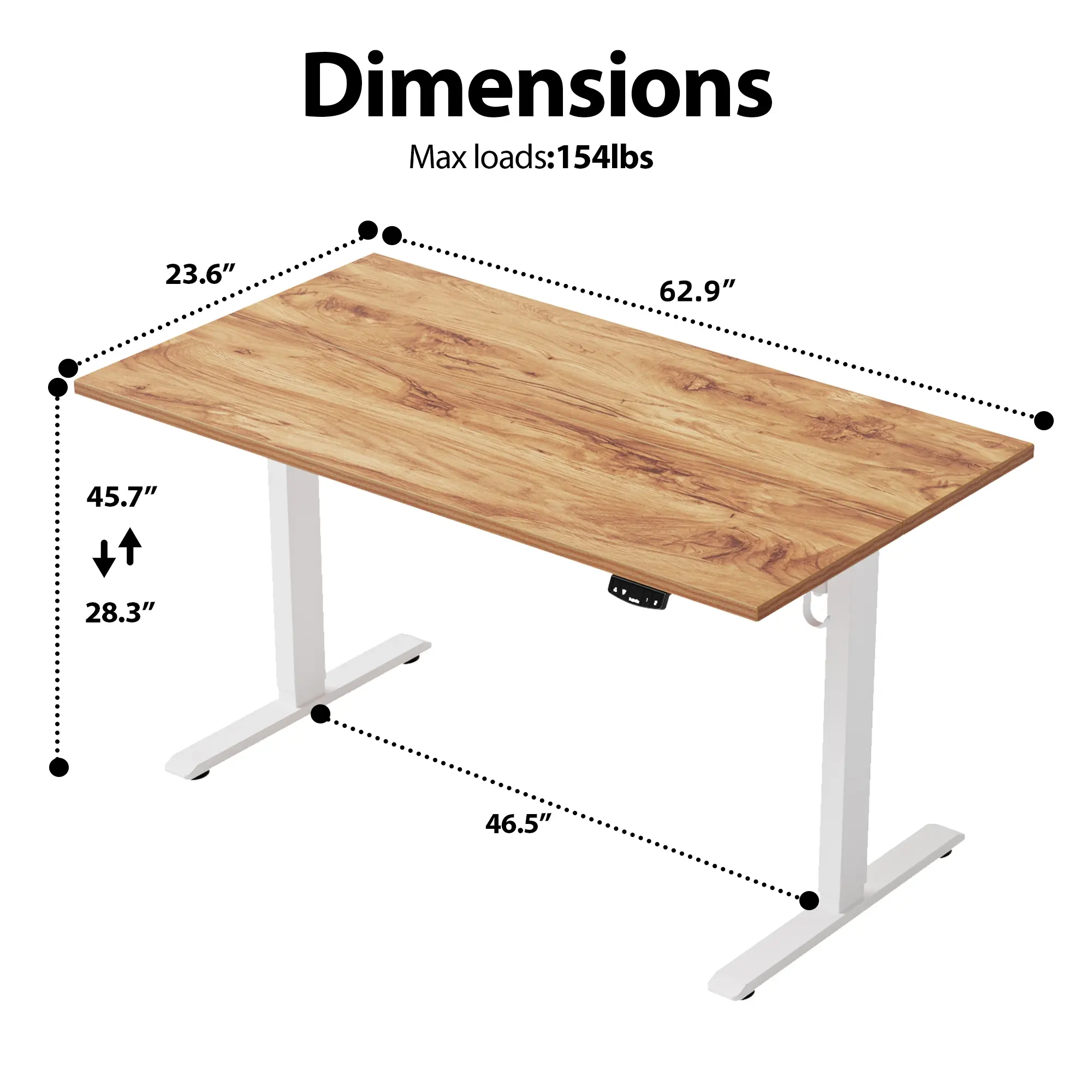 62.9 x 23.6" Light Rustic Brown