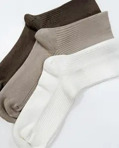 Love and Repeat Comfy Basic Socks - Neutral Tone Elastic Fit for Sizes 5-9 - 6 Color Assorted - Casual Home Wear Socks