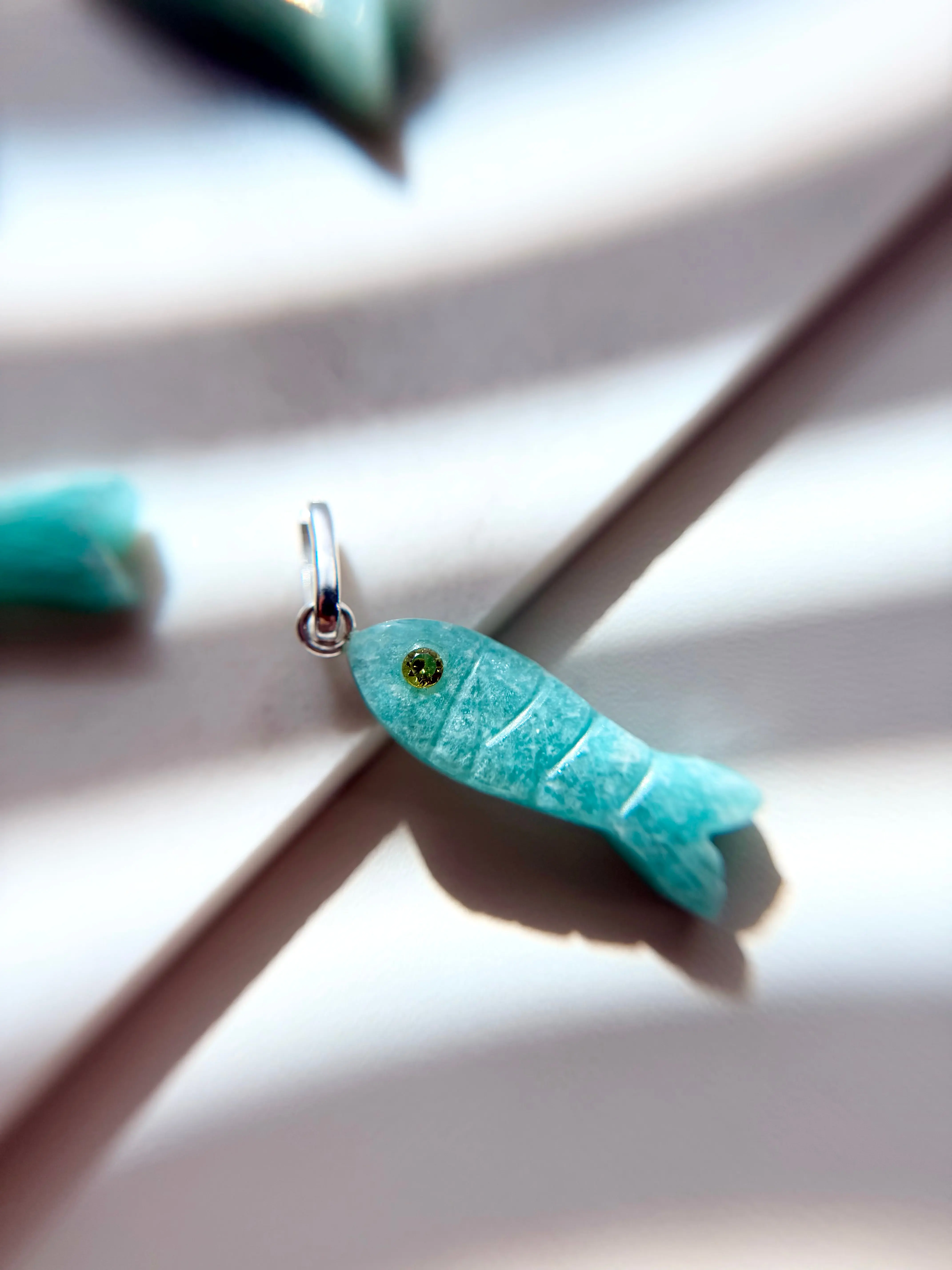 Marino Amazonite Fish Pendant