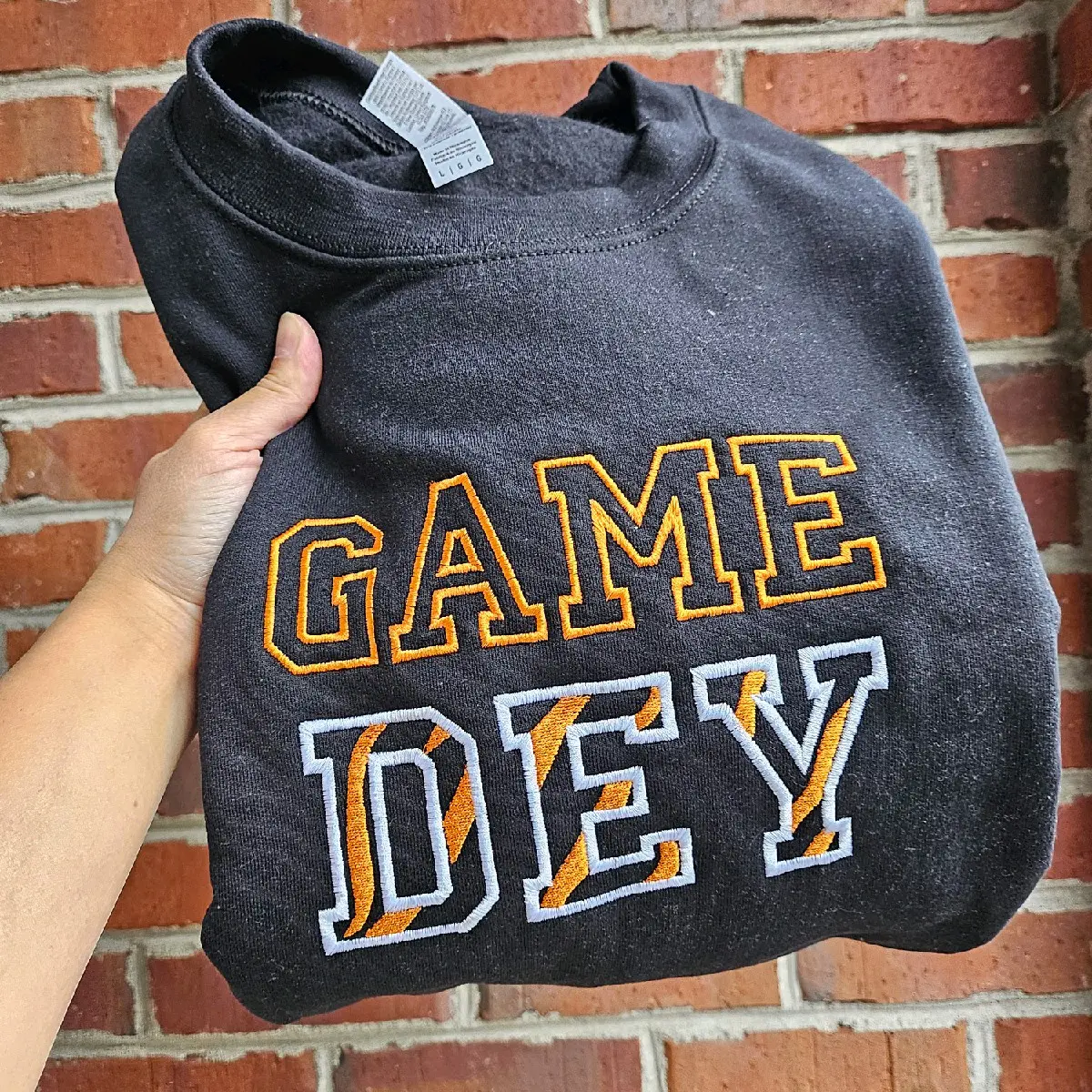 Embroidered Game Dey sweatshirt football fan burrow cincinnati number 9 Bengals sport lover