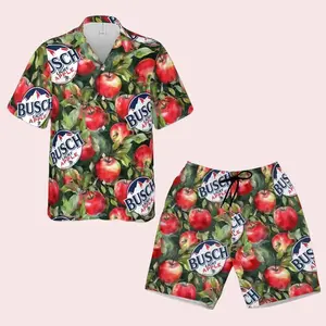 Busch Light Apple Tropical Hawaiian Shirt, Busch Light Summer Shirt and Shorts, Beer Club Aloha Unisex, Menswear Top, Gifts Casual Day