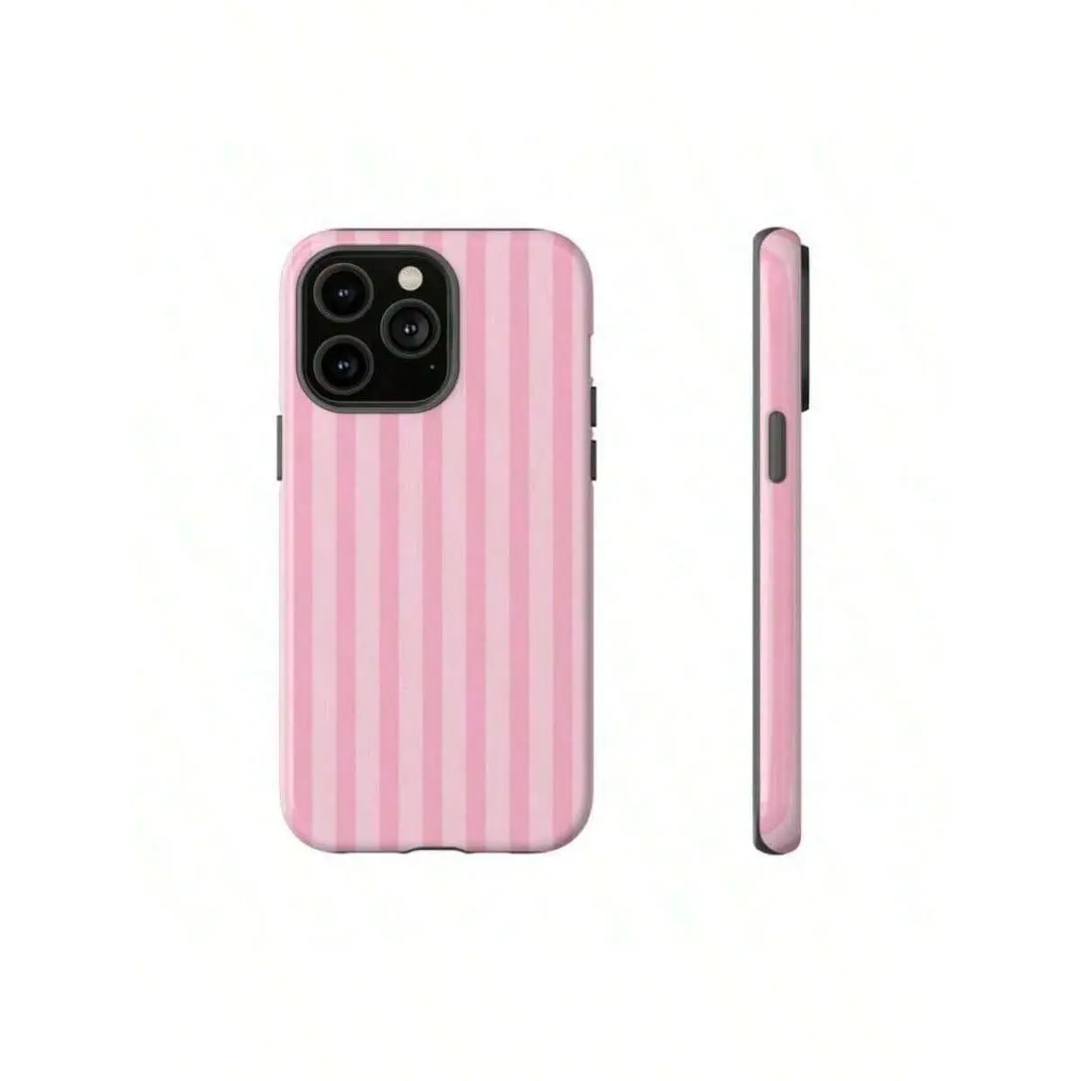 Double-Layer Thickened TPU+PC Smartphone Casing - Fine Smooth Surface Pink Pattern Shockproof Cellphone Cover, Compatible with iPhone 16/15/14/13/12 Pro Max & Samsung Galaxy S25, Ideal Birthday Gift Phone Accessories