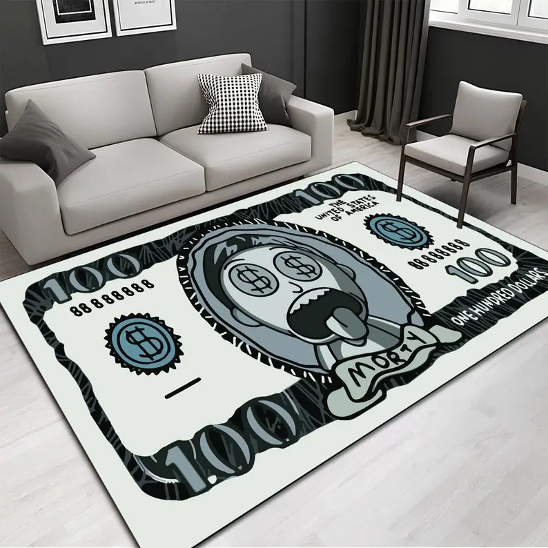 Mort Rug,Money Rug,Colorful Rug,Fantastic Rug,Popular Rug,Anime Rug,Unique Rug,Anime Decor,Nursery Rug,Custom Rug,Area Rug,Gift For Him Doormat