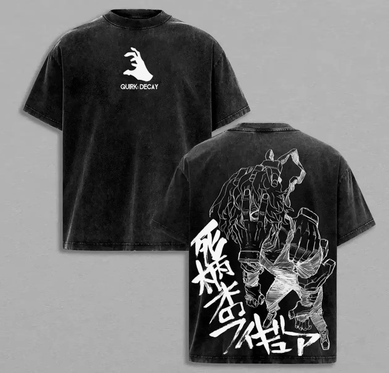 New Shigaraki Tomura Graphic T-shirt Anime My Hero Academia Washed Oversized T Shirt Men Women Clothing Cotton Short Sleeve Tees Z