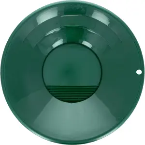 ASR Outdoor 10 Inch Bottom Dual Riffle Gold Pan Gold Prospecting Equipment, Green