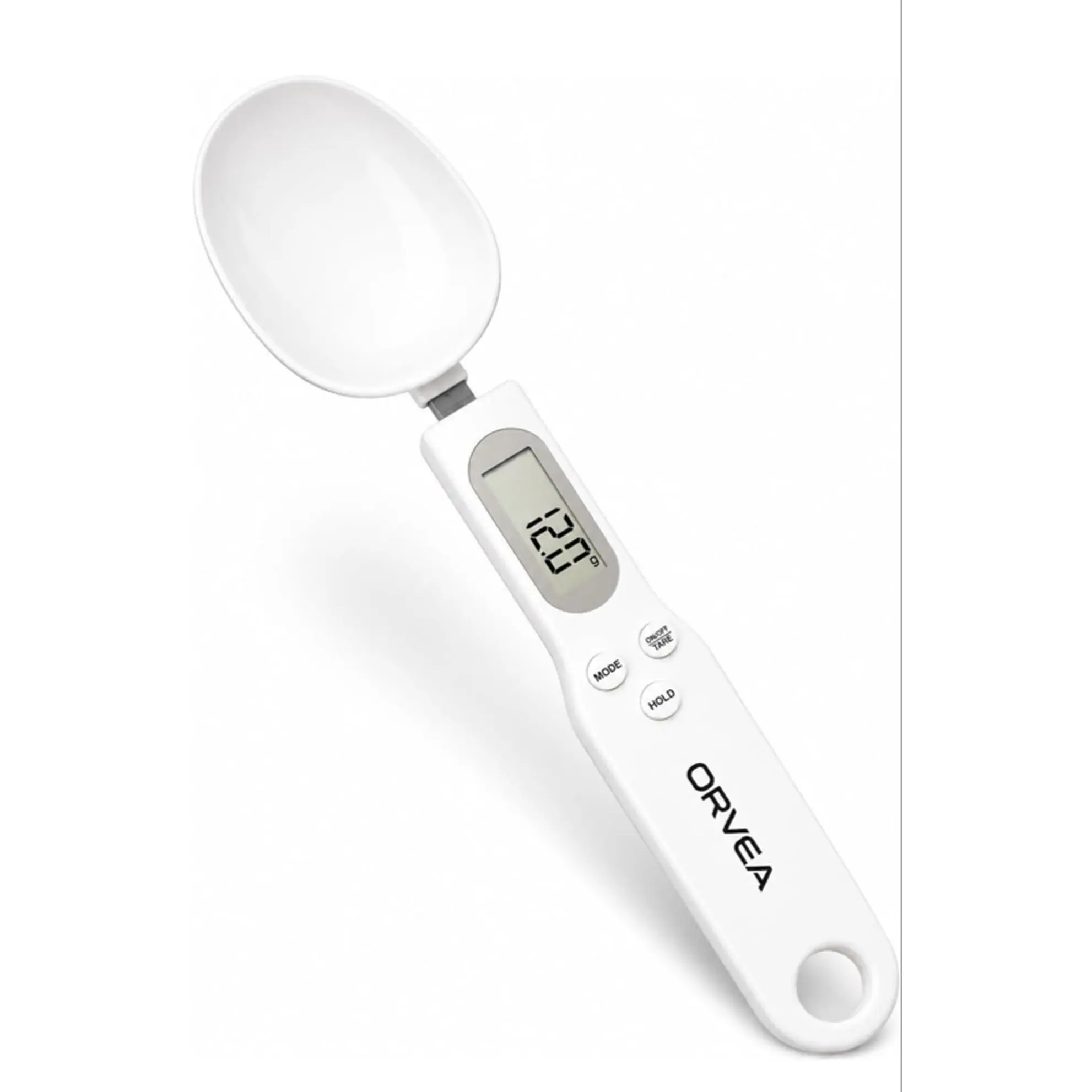 ORVEA GramIQ Kitchen Electric Digital Weighing Spoon with Tare Function Multi-Unit g/oz High Precision Food Weight Measuring Scale