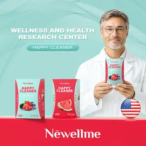 NEWELLME Happy Cleanse - Superfood Powder/Probiotics/Digestive Enzymes/Moringa - Supports gut health - Boosts immunity, Edible H