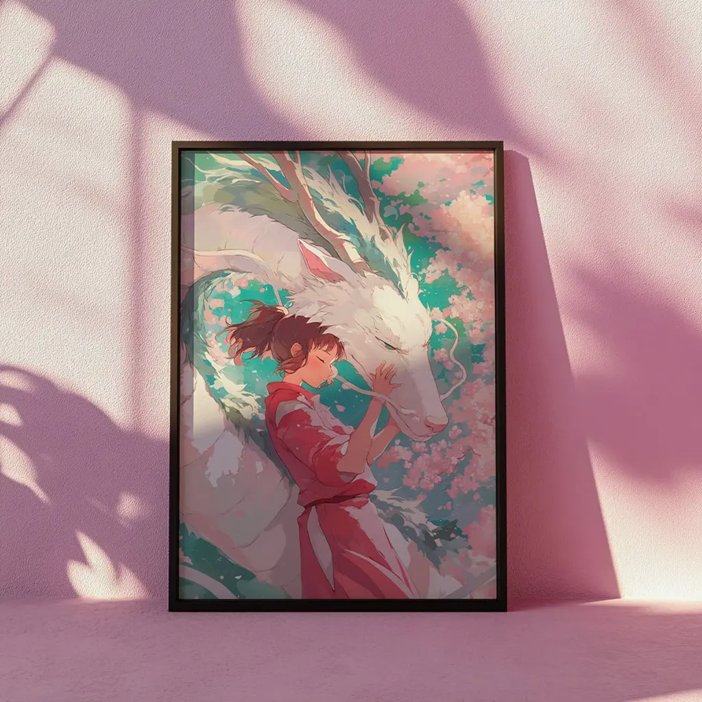 Chihiro Ogino Anime Print Spirited Away Poster Studio Ghibli Art Print Kawaii Wall Decor Japanese Manga Art Aesthetic Room Decor