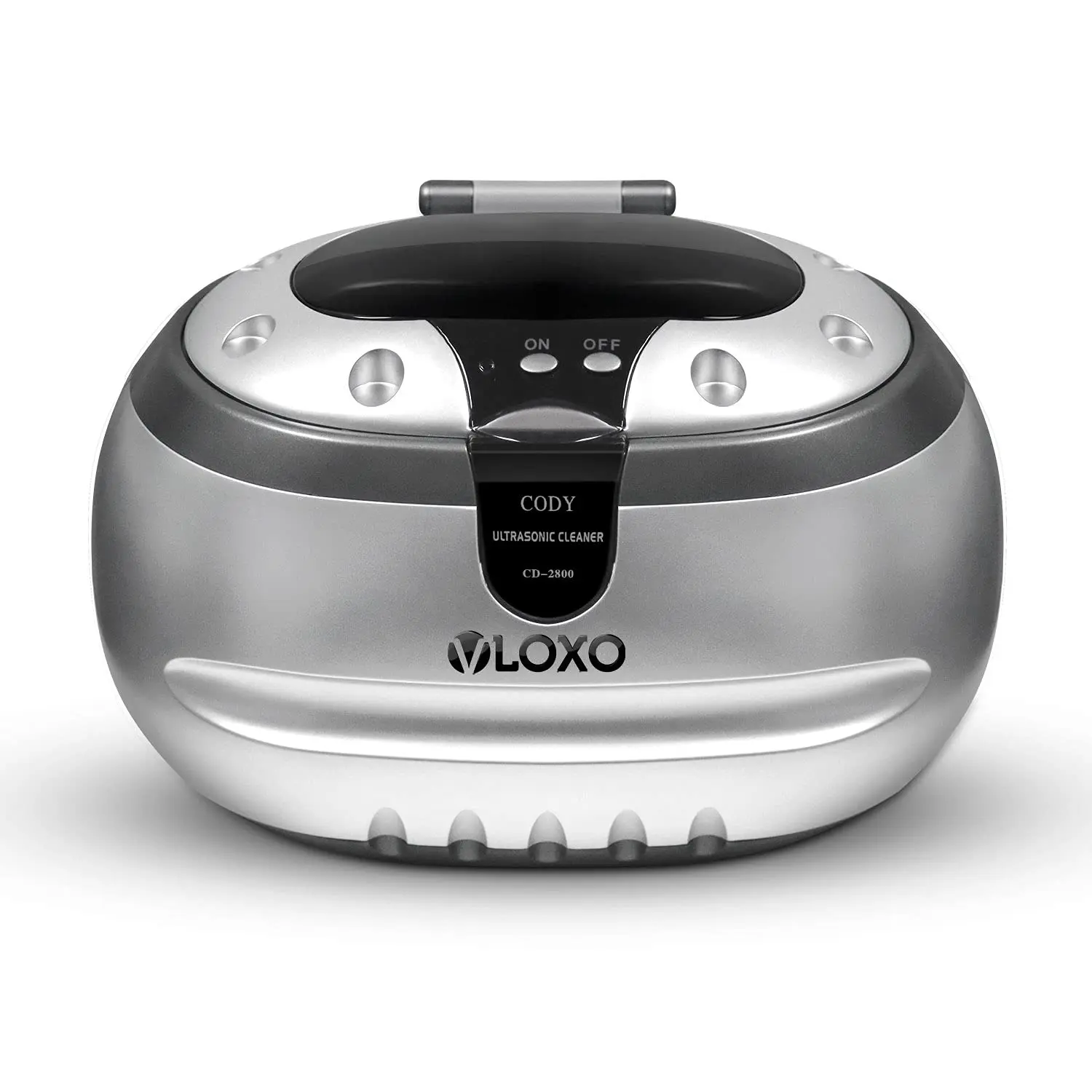 VLOXO CD-2800 Professional Touch Ultrasonic Cleaner - 0.6L, 42kHz, Stainless Steel Tank, Watch Holder for Deep Cleaning of Watches, Eyeglasses & Sunglasses, Coins & Metal Accessories