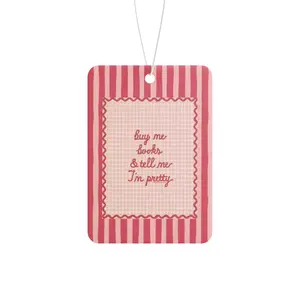 Rainbow Summer Buy Me Books And Tell Me I'm Pretty Freshie Coquette Cute Girl Car Air Freshener Hanging Car Decoration