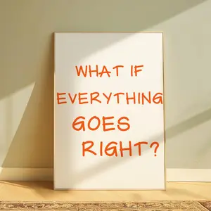 Affirmation Print, Motivational Wall Art, Preppy Print, Orange Is the New Art, Abstract Art, Living Room, Patchwork, Orange Wall Art