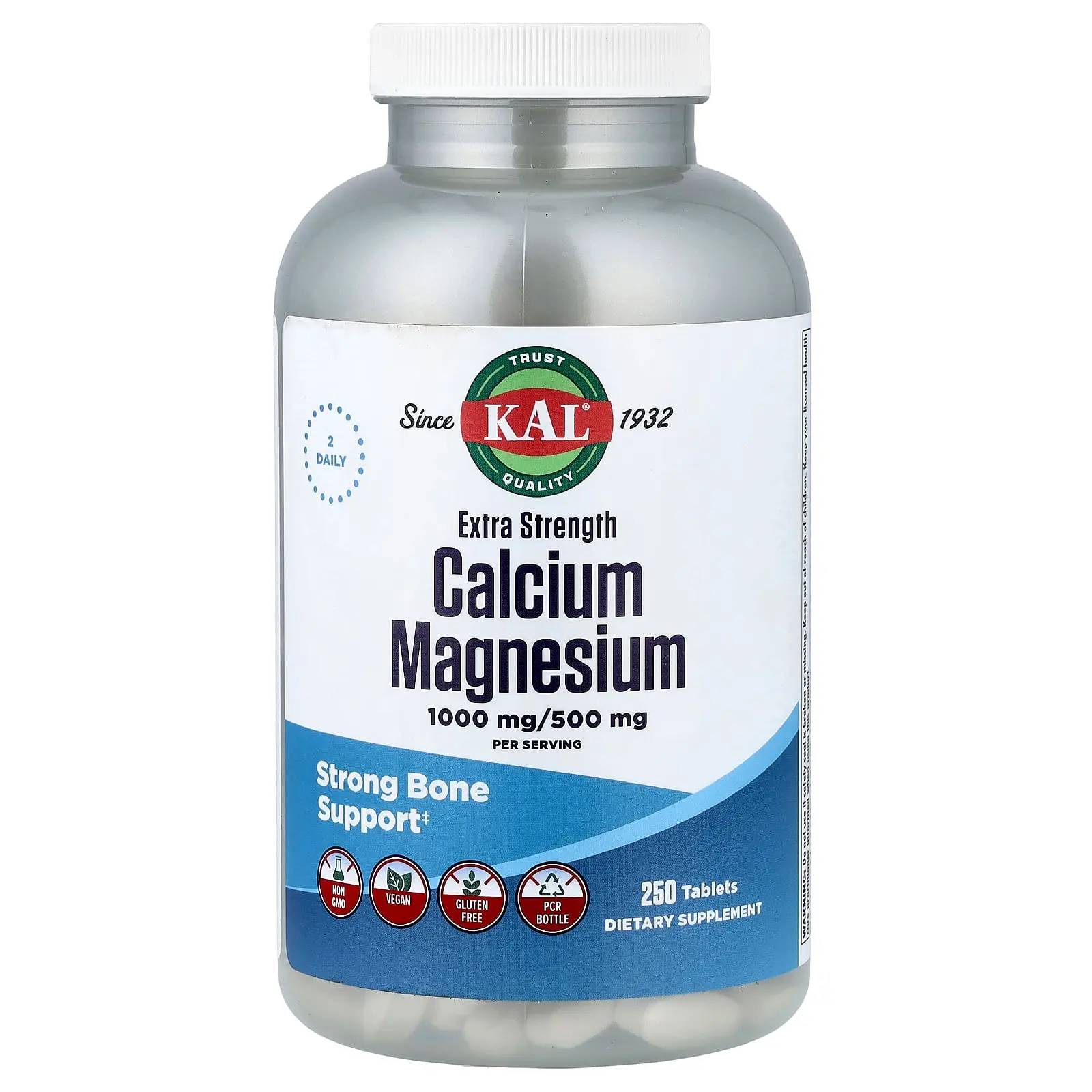 KAL Calcium Magnesium, 250 Tablets