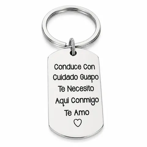Stainless Steel Keychain, Personalized Concise Letter Pattern Metal Keychain for Men & Women, Trendy All-match & Exquisite Keychain for Birthday Gift