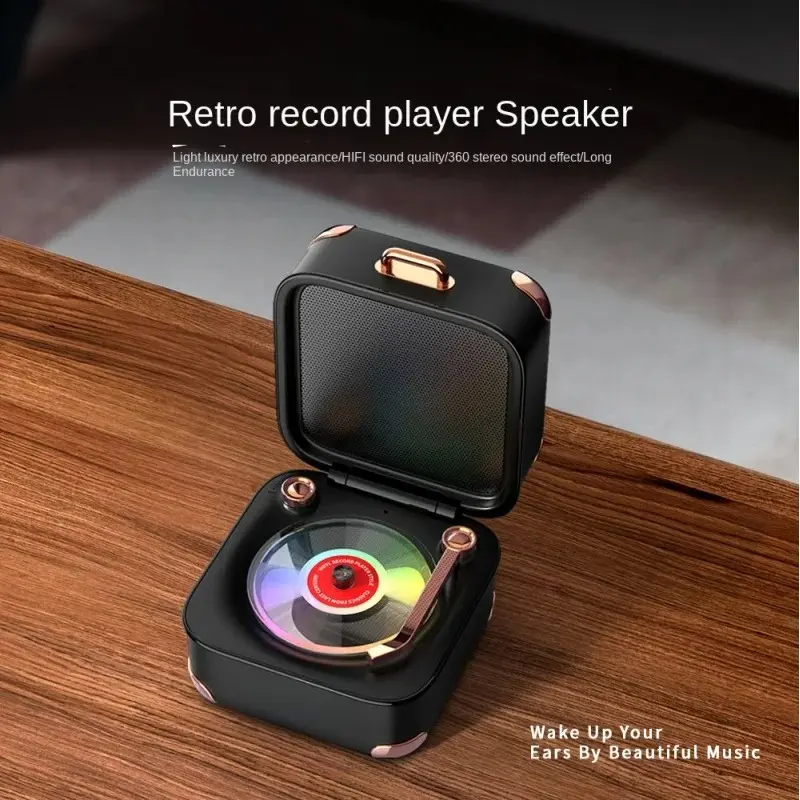 2026 New Mini Retro Colorful Bluetooth Jukebox Speaker - Portable Treasure Box-Shape Home Audio Device with Stereo Sound, LED Lights, MP3 Playback, DC5V/1A Charging, ABS Texturing Process, 36pcs Components, Nostalgic Gift for Electronics Enthusiasts, Type