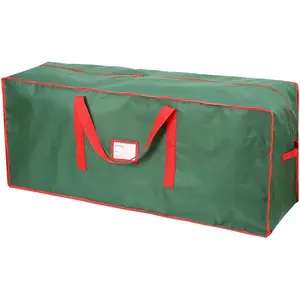 Christmas Tree Storage Bag,Fits Up to 6 ft Tall Artificial Tree,Heavy Duty 600D Canvas Green Christmas Tree Storage Container with Sleek Dual Zipper and Durable Handles,45" x 15" x 20"