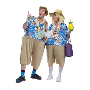 Adult Tacky Tourist Costume with Flower Lei