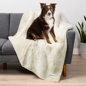 PetAmi Waterproof Dog Blanket - Soft Sherpa Faux Fur Pet Blanket Couch Cover Bed Protector, Leakproof Puppy Cat Blanket Fleece Furniture Protector, Fuzzy Plush Reversible