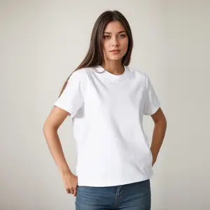 Cotton Short Sleeve Tops T-shirt Y2k Casual Comfortable Tee Shirt Black & White O-neck Woman Clothing