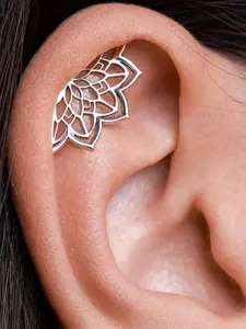 Bohemian Spiral Earrings Geometric Lotus Hidden Screw Hole Cartilage Jewelry, Bohemian Spirit Accessories for Women