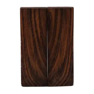 Bookmatched Rosewood Knife Handle Scales – Knife Handle Materials – Natural Wood Knife Scales for DIY Crafts – Size 5 1/8 x 1 3/4 x 1/2 inches – 1 Pair