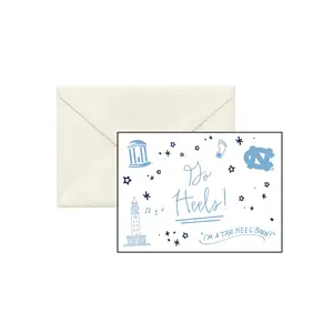 UNC Confetti Boxed Note Cards