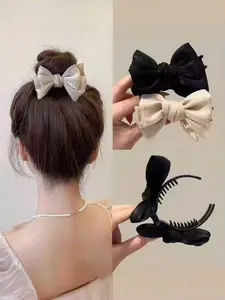 Elegant Butterfly Hair Claw Clips Set, 2pcs Stylish Bow Decorative Hair Accessories, Perfect for Women & Girls Daily Use, Clip In Claw, Claw Clip Ponytail