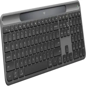 Logitech Signature Slim Solar+ Wireless Bluetooth Keyboard K980, Solar and Artificial Light Powered, Up to 10 Years Battery Life, Customizable Keys - Graphite Graphite Keyboard Light Powered