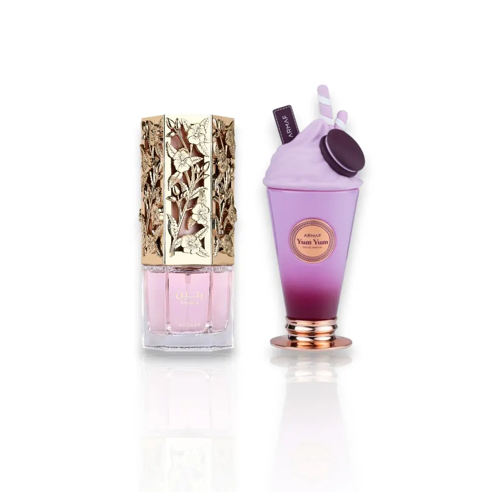 Armaf Yum Yum + Raneen 2-Piece Multi-Pack Alcohol-Based Eau De Parfum, 3.4 oz-100 ml Gourmand Fragrance with Fruity, Sweet, Floral, Vanilla Notes