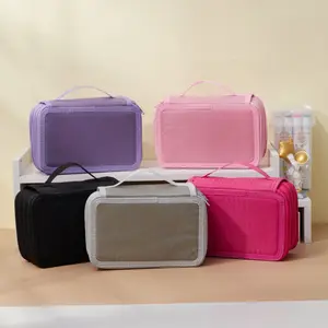 Four-layer Zipper Pencil Case 72-hole Large Capacity Portable Portable Color Pencil Stationery Storage Box, Used for Art Supplies Compartments, School Office Supplies for Gifts for Friends