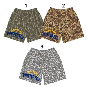 TwistedTea Camo Mesh Shorts – 2026Premium Lightweight Athletic Shorts for Men & Women, Vintage Hunting Camouflage Print, Breathable Quick-Dry Summer Gym Shorts, Outdoor Fishing, Hiking, Beach, Training & Everyday Streetwear Activewear Collection