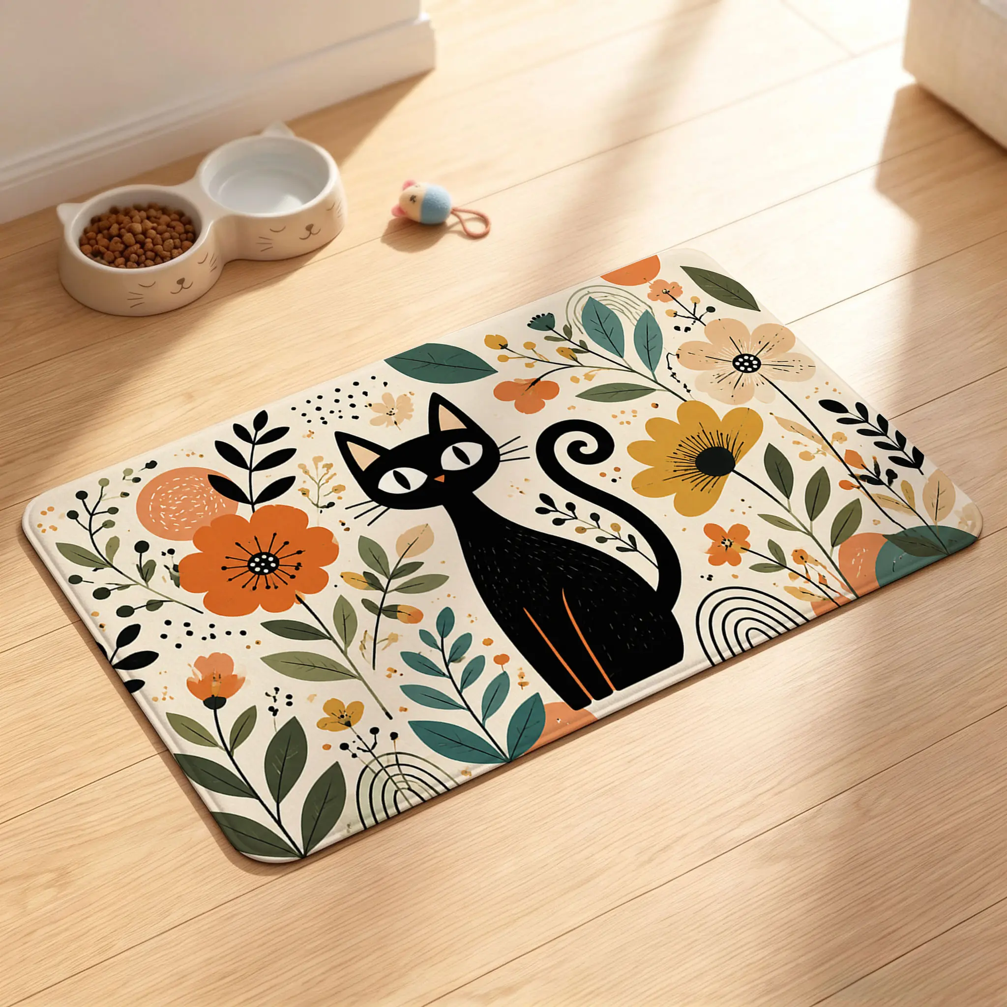 Premium PVC Pet Mat - Non-Slip, Washable, Soft Household Textile Floor Pad for Cats, Small to Large Dogs